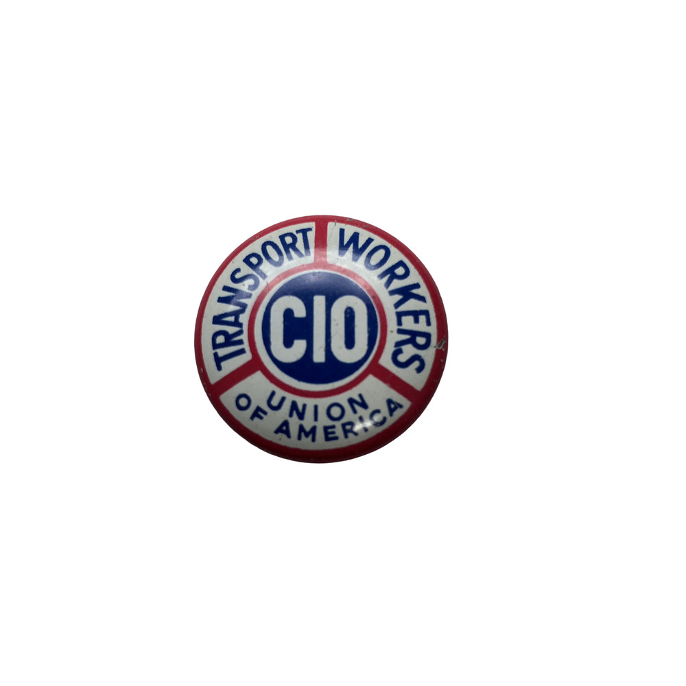 CIO Transport Workers Union of America Pin Button 19mm 1930s - 1950s